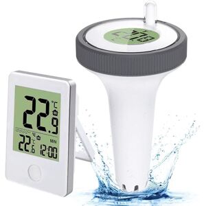 IKODM Floating Pool Thermometer, Digital Pool Thermometer, Wireless Digital Thermometer with lcd Display, Indoor and Outdoor Thermometer with Digital IKODM Floating Pool Thermometer, Digital Pool Thermometer, Wireless Digital Thermometer with lcd Display, Indoor and Outdoor Thermometer with Digital