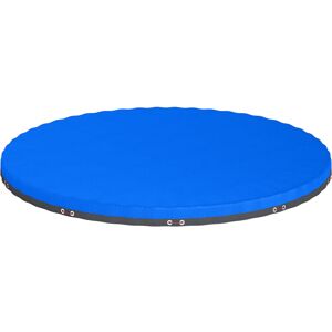 Outsunny 10 ft Round Swimming Pool Cover with Secure Rope, Tightener, Blue Outsunny 10 ft Round Swimming Pool Cover with Secure Rope, Tightener, Blue