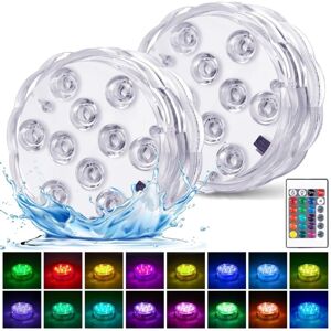 BEIJIYI Pack Battery Powered Submersible LED Lights, Waterproof Multicolor Changing Lights for Pool, Vase, Spa, Aquarium, Pond, Hot Tub, Decoration, Party BEIJIYI Pack Battery Powered Submersible LED Lights, Waterproof Multicolor Changing Lights for Pool, Vase, Spa, Aquarium, Pond, Hot Tub, Decoration, Party