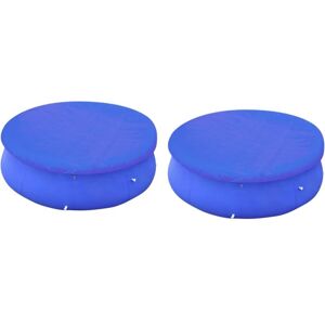 vidaXL Pool Cover 2 pcs - Fits 360-367 cm Round Above-Ground Pools - Blue vidaXL Pool Cover 2 pcs - Fits 360-367 cm Round Above-Ground Pools - Blue