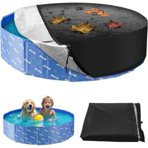 COOCHEER Round Pool Cover, Dog Pool Cover, Round Pool Cover with Drawstring, Foldable, Waterproof and Dustproof Pool Protective Cover (1603) COOCHEER Round Pool Cover, Dog Pool Cover, Round Pool Cover with Drawstring, Foldable, Waterproof and Dustproof Pool Protective Cover (1603)
