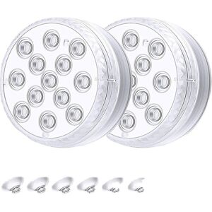 IKODM Set of 2 Submersible led Lights, led Pool Lights, rgb with Suction Cups and rf Remote Control, IP68 Waterproof Lighting for Aquarium, Swimming Pool, IKODM Set of 2 Submersible led Lights, led Pool Lights, rgb with Suction Cups and rf Remote Control, IP68 Waterproof Lighting for Aquarium, Swimming Pool,