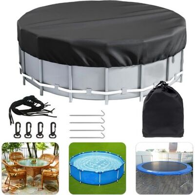 OEM Round Pool Cover Tarpaulin For Freestanding Pools 10ft/310cm (black) Includes Storage Bag, Tent Pegs And Fixed Telescopic Rope OEM Round Pool Cover Tarpaulin For Freestanding Pools 10ft/310cm (black) Includes Storage Bag, Tent Pegs And Fixed Telescopic Rope