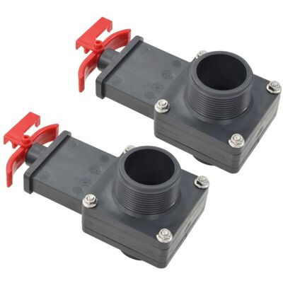 Maisonchic Pool Valve - Durable ABS, 2 Pack, 1.5" Connection Maisonchic Pool Valve - Durable ABS, 2 Pack, 1.5" Connection