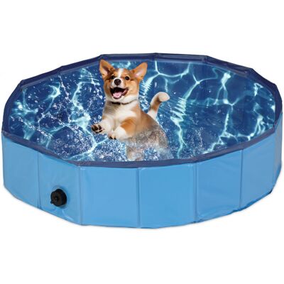 Relaxdays Dog Pool - Durable PVC - Easy Setup - Drain Valve - Pet Pool Relaxdays Dog Pool - Durable PVC - Easy Setup - Drain Valve - Pet Pool