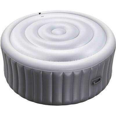 VEVOR Inflatable Hot Tub Cover, 4.5 Ft / 137 cm Round Hot Tub Cover Protector, Insulated Spa Covers for Inflatable Hottub, Weatherproof and VEVOR Inflatable Hot Tub Cover, 4.5 Ft / 137 cm Round Hot Tub Cover Protector, Insulated Spa Covers for Inflatable Hottub, Weatherproof and
