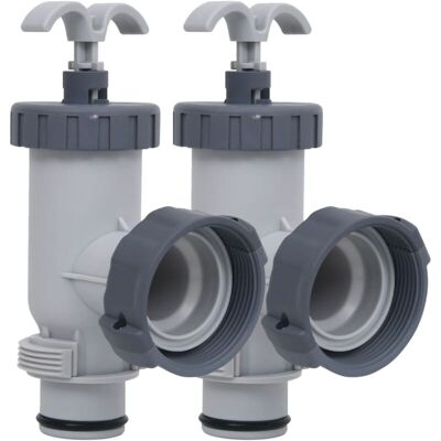 vidaXL Pool Valve Set - Piston Valves for Pool Maintenance vidaXL Pool Valve Set - Piston Valves for Pool Maintenance