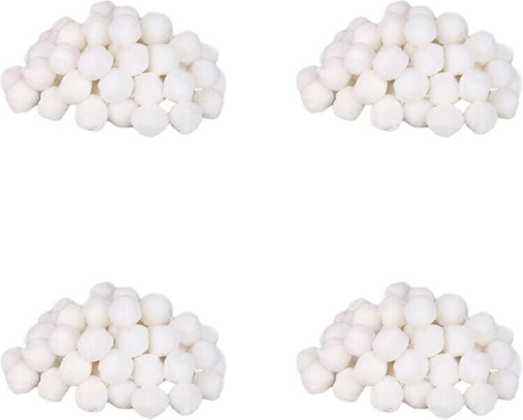 TLILY 4X Swimming Pools Filter Balls Portable Wet Dry Cotton Canister Clean Fish Tank Filter Material Water Purification Fiber 200g