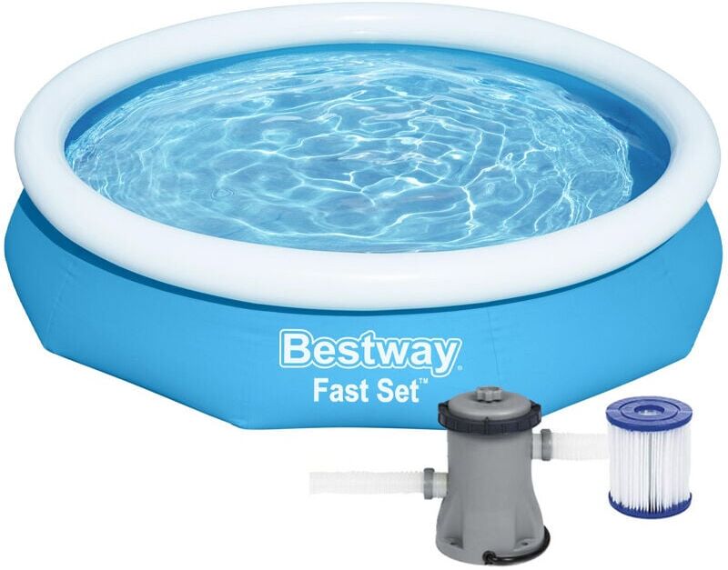 Bestway - 10ft x 26inch Fast Setâ„¢ Above Ground Swimming Pool With Filter