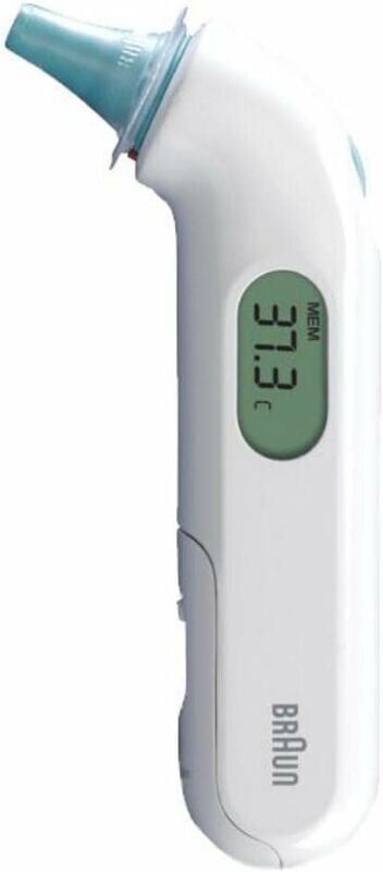 GOTRAYS Ear Thermometer 3 (Professional Accuracy, Safe, Hygienic, Acoustic Fever Indicator, for the Whole Family, Newborn) IRT3030 White
