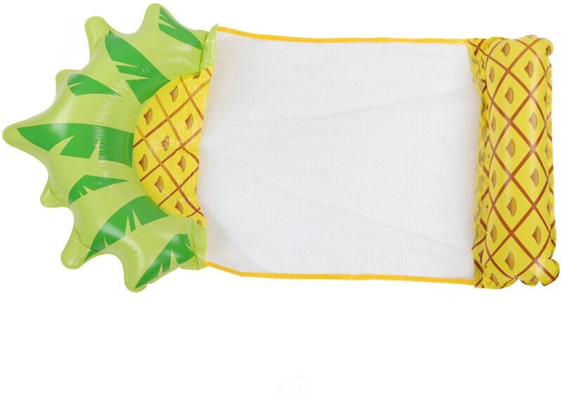 Groofoo - Water Hammock Float Lounger Pineapple Fruit Pattern Foldable Multifunction Inflatable Float Lounger for Beach Pool