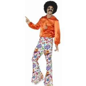 SMIFFYS 60s Groovy Flared Trousers Mens Multi-Coloured [44907M]