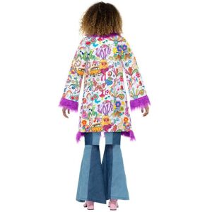 SMIFFYS 60s Groovy Hippie Coat, Multi-Coloured, with Fur Trim - 47338LX1