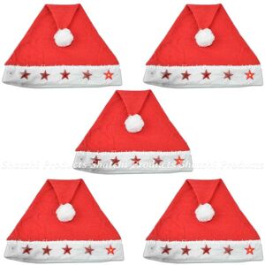 Shatchi - 25 xFather Christmas Santa Hat with Flashing Lights Fancy Dress Fun Party Outfit Shatchi - 25 xFather Christmas Santa Hat with Flashing Lights Fancy Dress Fun Party Outfit
