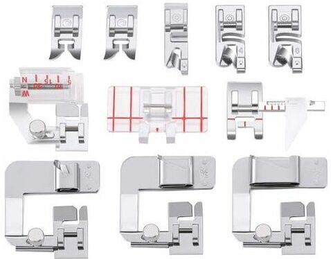 Rose - 11pcs presser foot set for sewing machine diy replacement accessories