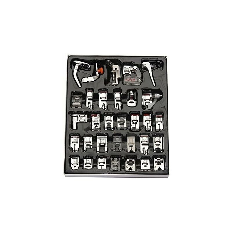 Langray - Coco Digital Kit Foot, for Brother / Singer / Janome sewing machines, 15 pieces 32pcs