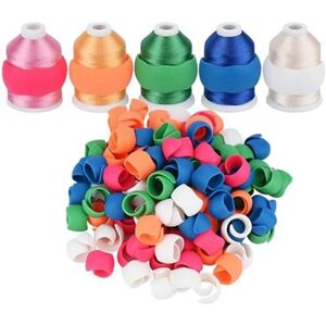 TLILY 100Pcs Thread Holder/Spool Huggers Keep Thread Spool Neat&Organized for Sewing and Embroidery Machine Thread Spools a TLILY 100Pcs Thread Holder/Spool Huggers Keep Thread Spool Neat&Organized for Sewing and Embroidery Machine Thread Spools a