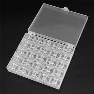 TLILY 125 Pieces Clear Plastic Sewing Machine Bobbins with 5 Storage Case for Brother Singer Babylock Janome Kenmore TLILY 125 Pieces Clear Plastic Sewing Machine Bobbins with 5 Storage Case for Brother Singer Babylock Janome Kenmore