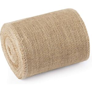Aougo - 15cm Wide Burlap - Rustic Ribbon Roll for diy Craft Craft Favor Decoration, 10M Aougo - 15cm Wide Burlap - Rustic Ribbon Roll for diy Craft Craft Favor Decoration, 10M