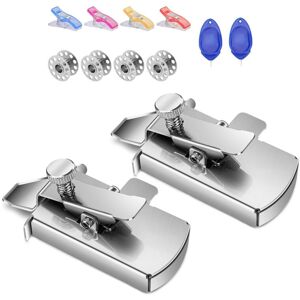 TLILY 2 Pack Multifunctional Magnetic Seam Guide Kit, Hemmer Guide, for Universal Sewing Machine Presser Foot TLILY 2 Pack Multifunctional Magnetic Seam Guide Kit, Hemmer Guide, for Universal Sewing Machine Presser Foot