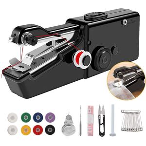 SNQ DIY Sewing Machine (Black), Mini Sewing Machine with Battery and Cord, Suitable for Sewing, DIY Sewing Tools, Clothing, Fabric, Curtains SNQ DIY Sewing Machine (Black), Mini Sewing Machine with Battery and Cord, Suitable for Sewing, DIY Sewing Tools, Clothing, Fabric, Curtains