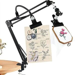 TLILY Embroidery Hoop Stand: 360 Adjustable Metal Stand for Sewing Crafts TLILY Embroidery Hoop Stand: 360 Adjustable Metal Stand for Sewing Crafts