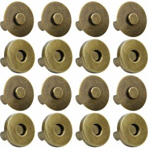 SNQ Pack of 100 Magnetic Snap Fasteners for Bags, Clothing, Leather Goods (14mm, Antique Brass) SNQ Pack of 100 Magnetic Snap Fasteners for Bags, Clothing, Leather Goods (14mm, Antique Brass)