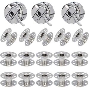 YMYNY Sewing Machine Bobbins, 15 Metal Bobbins, Compatible with Singer, Janome, Brother and Standard Home Sewing Machines. mumu YMYNY Sewing Machine Bobbins, 15 Metal Bobbins, Compatible with Singer, Janome, Brother and Standard Home Sewing Machines. mumu