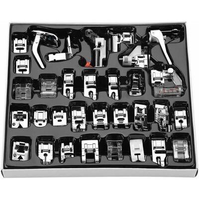 OEM 32-piece Sewing Machine Presser Foot Kit, Domestic Sewing Machine Hemming Foot Parts Accessories For Babylock, Janome, Brother, Singer, Toyota OEM 32-piece Sewing Machine Presser Foot Kit, Domestic Sewing Machine Hemming Foot Parts Accessories For Babylock, Janome, Brother, Singer, Toyota