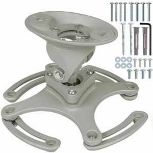 TECTAKE Universal projector ceiling mount - projector mount, projector stand, projector bracket - grey - grey