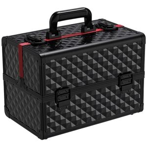 Yaheetech - Professional Beauty Box Makeup Case, Black - black