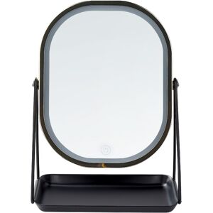 BELIANI Dressing Table Mirror Lighted led Makeup Vanity 20 x 22 cm Silver Dordogne - Gold