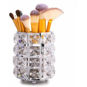 Pot Makeup Brush Holder Makeup Storage Organizer, Silver 9 12cm - Langray