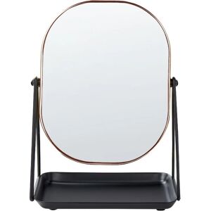 BELIANI Table Mirror Makeup Vanity Decorative Mirror Double Sided Rose 20 x 22 Gold Correze - Rose Gold