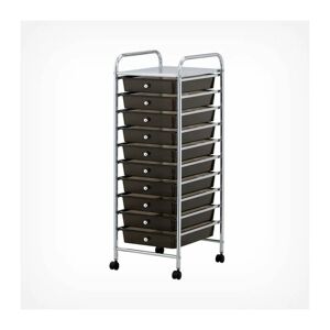 Vonhaus - 10 Drawer Storage Trolley For Home Office Stationery and Organisation or Salon, Make-up, Hairdressing & Beauty Accessories Mobile Design