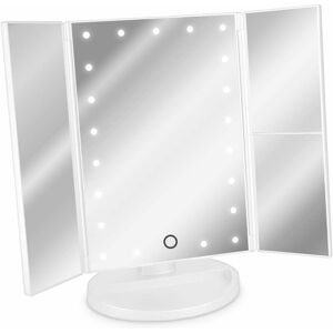 BASETBL 1 LED Mirror, 3-sided folding with 2x/3x magnification, battery or USB powered, for precise makeup and facial care at home BASETBL 1 LED Mirror, 3-sided folding with 2x/3x magnification, battery or USB powered, for precise makeup and facial care at home