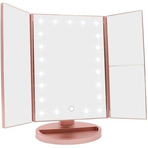 BASETBL 1 makeup mirror with LED, 2x and 3x magnification, touchscreen and 180° swivel, foldable, ideal for bathroom or travel BASETBL 1 makeup mirror with LED, 2x and 3x magnification, touchscreen and 180° swivel, foldable, ideal for bathroom or travel