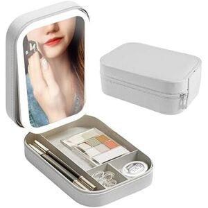 Alwaysh - Makeup Bag with led Mirror, Travel Makeup Bag with Mirror, Portable Cosmetic Organizer Makeup Storage Box with 3 Adjustable Brightness for Alwaysh - Makeup Bag with led Mirror, Travel Makeup Bag with Mirror, Portable Cosmetic Organizer Makeup Storage Box with 3 Adjustable Brightness for