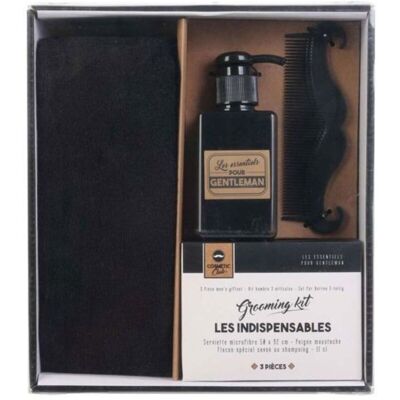 COSMETIC CLUB Men's care kit - Unknown brand - 3 pieces - Microfiber towel and care bottle COSMETIC CLUB Men's care kit - Unknown brand - 3 pieces - Microfiber towel and care bottle