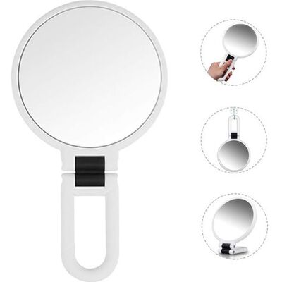 OEM X Double-sided Magnifying Makeup Mirror, Handheld Mirror With Foldable Handle, Compact Vanity Mirror For Girls, Women, Beauty, Handbag, Travel, Hanging, Small Pocket OEM X Double-sided Magnifying Makeup Mirror, Handheld Mirror With Foldable Handle, Compact Vanity Mirror For Girls, Women, Beauty, Handbag, Travel, Hanging, Small Pocket