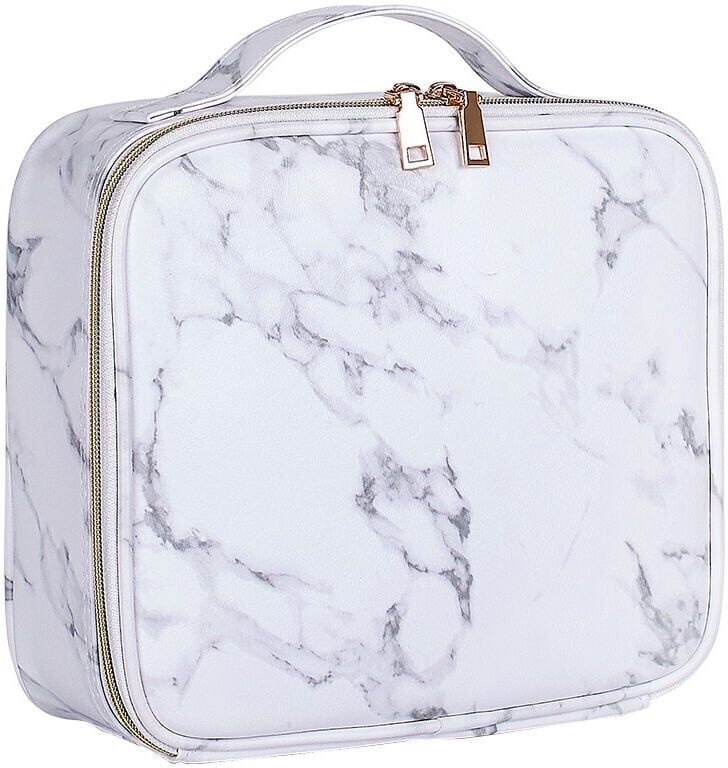 Alwaysh - Makeup Bag, Portable Travel Cosmetic Bag, Women's Cosmetic Bag, Makeup Storage Case, Toiletry Bag, with Detachable Adjustable Compartments,