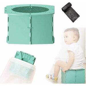SNQ Green Potty, Foldable Baby Toilet, High Chair Potty, Portable Potty Trainer for Travel and Camping, Suitable for 12-36 Months SNQ Green Potty, Foldable Baby Toilet, High Chair Potty, Portable Potty Trainer for Travel and Camping, Suitable for 12-36 Months