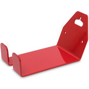 Pedal to Wall Bracket for Bicycles, Metal, Wall Mounted, for Bike Wall Storage, 10 x 14.5 cm, Red - Relaxdays