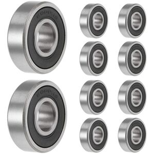 AOUGO 10pcs 6000-2RS Rubber Sealed Deep Groove Ball Bearings 10x26x8mm Deep Groove Ball Bearing 6000-2RS