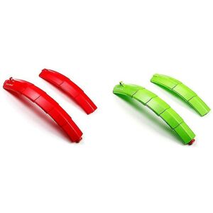 WOOSIEN West Biking 2 Set Telescopic Bicycle Fenders With Taillight Quick Release Mtb Mudguards Cycling Parts,green & Red