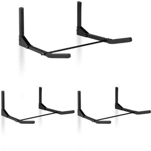 Relaxdays - Set of 3 Bicycle Wall-Mounted Racks, Foldable, Hangable, Capacity of 30 kg, HxWxD 19.5 x 44 x 47 cm, Black