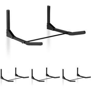 Relaxdays - Set of 4 Bicycle Wall-Mounted Racks, Foldable, Hangable, Capacity of 30 kg, HxWxD 19.5 x 44 x 47 cm, Black