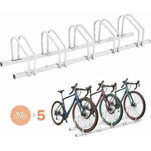 GYMAX 5 Bike Rack Bicycle Storage Rack Bicycle Parking Stand for Home Garden Garage