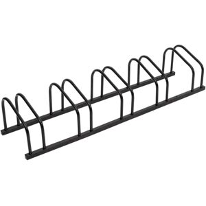 Bike Rack for 5 Bikes Black Steel vidaXL - Black