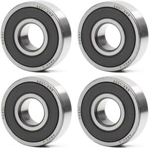 AOUGO 6201-2RS Ball Bearing 12 x 32 x 10mm - Double Rubber Seal - abec 5 - Pre-Lubricated Ball Bearing - Pack of 4